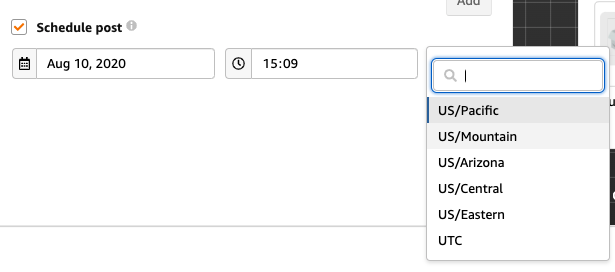 Select exactly when you want each new Post to go live in your Seller Central dashboard.